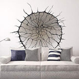 Plus Nao Wall Sticker Wall Decal Crack Crack Scary Fear Horror Concrete Fool Trick Art 3D