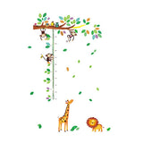 TOYMYTOY Height Measuring Tree Wall Sticker Removable Animal Growth Chart Han0ding Ruler Wall Decal Kids Nursery Wall Sticker  size 60x90 nc037