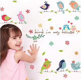 Bird_in_My_House_ Adhesive Peel & Stick Vinyl Wall Sticker for All Room size (50X70) xls7160