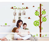 Sweet Memory Character Tree and Green Leafs of Nine Picture Frame and Two Birds for Home Wall  size 60x90 ay879
