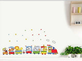 Wall Sticker Art Decor Self Adhesive Waterproof Wallpaper Cartoon Animal Train Wall Stickers Children's Room Kindergarten Classroom Background size 50x70 tc990