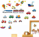 Cute Cartoon Car Removable Waterproof Wall Sticker size 30x60cm