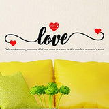 Heart Quote Wall Sticker size 30x60 dm3005