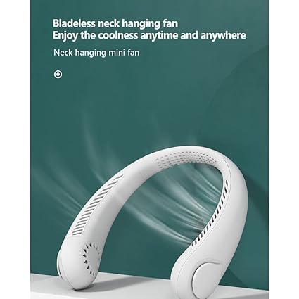 Portable Neck fan air Cooler &amp; Purifier... Adjustable 3 speed and Rechargeable (random color )