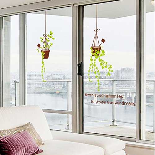SYGA DIY Modern Home Decor Hanging Pot Wall Stickers Decals Design  size 60x90 jm8331