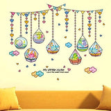 Home Find Succulent Plants Wall Decors Geometric Figure Polyhedron Creative Crystal Bottles Pendants Stickers Pot Flowers Decal Living Room Bedroom Nursery Murals Decoration size 50x70 xls7132