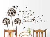 DIY Dandelion Flower Vinyl Wall Sticker For Living Room size 60x90 am9001