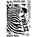 PRAVÃ‚® Zebra Bird Pattern Living Room Bedroom Removable Wall Sticker Decal Wallpaper size 60x90  dlx6018