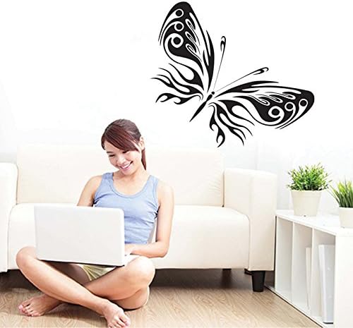 Black Beautiful Aesthetic Butterfly Peel and Stick Removable Vinyl Wall Decals for Window Bedrooms Living Rooms Kids Rooms Nursery size 50x70 xy6032
