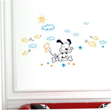 StickerShopee Happy Dog in Air - Wall Stickers - Ay07083