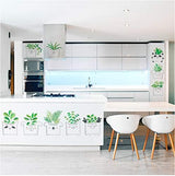 Verde maceta planta pared pegatinas hogar salón salón dormitorio calcomanías armario ventana puerta pegamento decoración size 50x70 sk8018