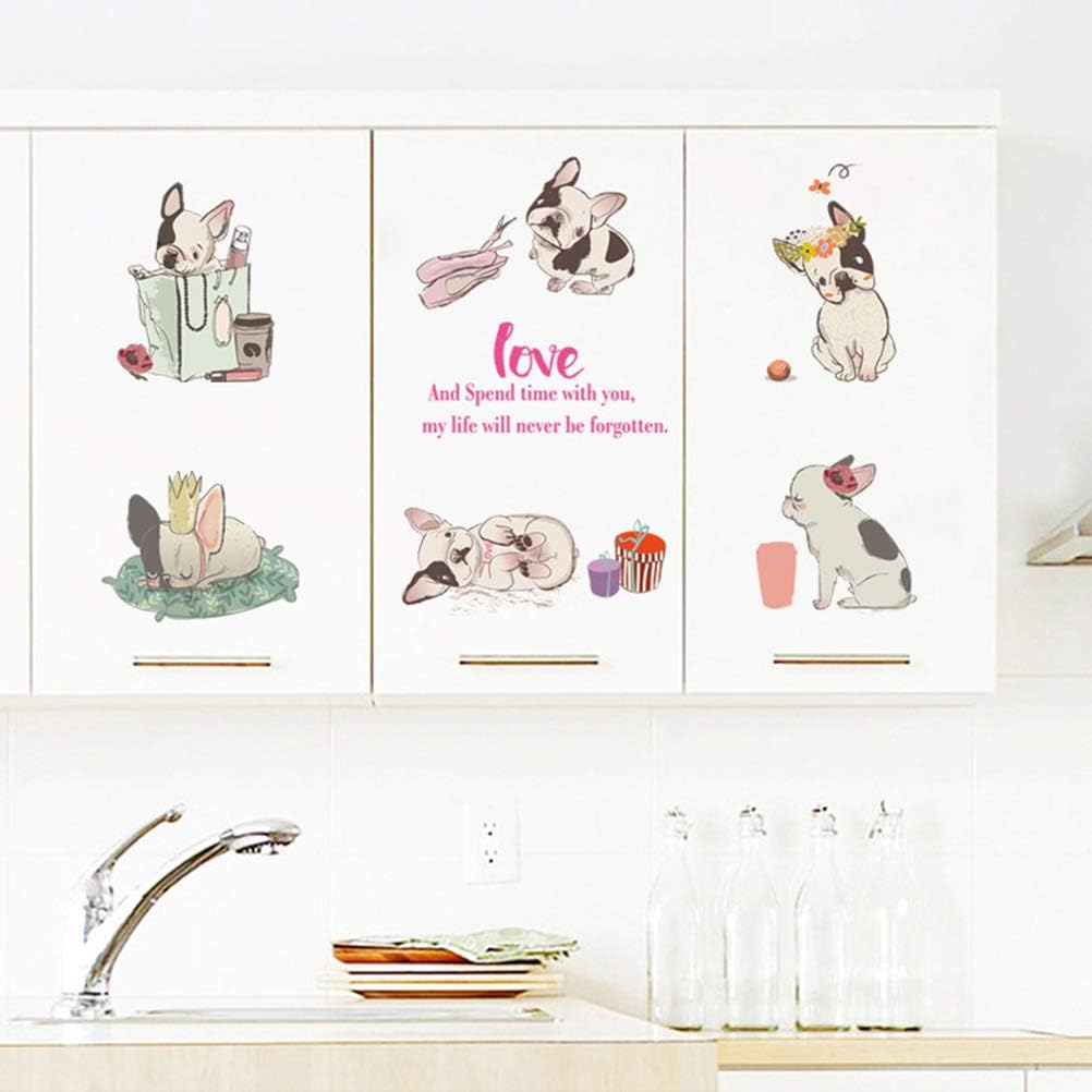 VOSAREA French Bulldog Dog Wall Sticker for Living Room Nursery TV Background size 50x70 sk7091