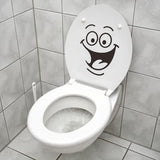 Toilet Sticker, Toilet Lid Sticker with Smiley Face PVC Waterproof Sticker Toilet Funny Cartoon Toilet Removable DIY Sticker for Bathroom, Kitchen, Wall Sticker 15x20cm nc105