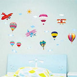Hot air balloon, Airplanes Removable Wall Sticker size 45x60 ay622