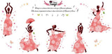 Tango Girl Dance Room Wall Stickers size 60x90 sk9327