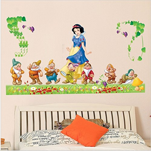 Ay902 Snow White Princess and the 7 Dwarfs Wall Stickers DIY Girls Bedroom Decor Art Vinyl Sticker Mural
