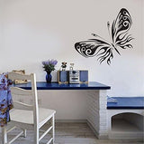 Black Beautiful Aesthetic Butterfly Peel and Stick Removable Vinyl Wall Decals for Window Bedrooms Living Rooms Kids Rooms Nursery size 50x70 xy6032