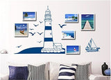 Lighthouse, Boat Wall Decal, Nautical Stickers, Ocean, Seaside, Seashore, Living Room,