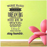 Inspirational Wall Stickers Office Room Decoration Never Give Up Work Dreams Inspirational Quotes Wall Stickers 78X40Cm