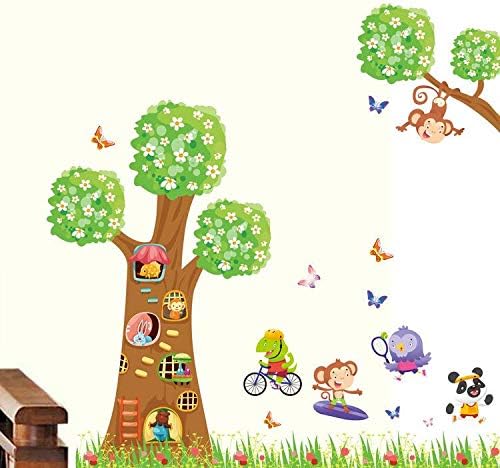 DIY Removable Wall Stickers For Children room Home Decor -Big tree grass