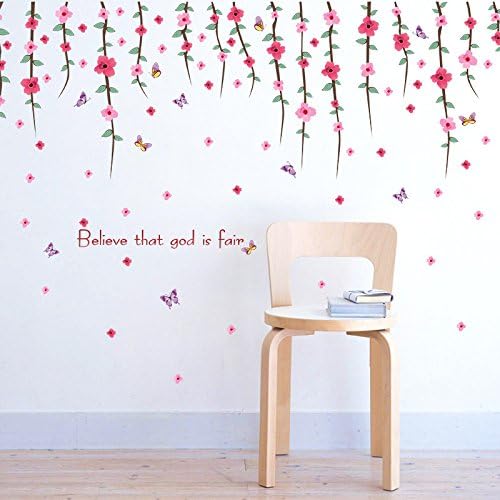 SAMHEZ SK7077 Falling Flower Wall Sticker [50 x 70 cm]