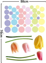 Colorful Flowers Butterflies Trees Wall Stickers size 45x60 ay6007