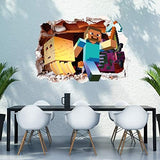 Kibi Minecraft Wall Sticker for Kids Wall Decal Minecraft 3D Wall Sticker Minecraft Wall Sticker size 50x70cm  aw6026
