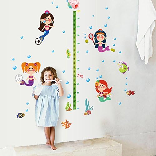 Height Measurement Fish Wall Sticker Decal Home Decor wall sticker size 60x90  sk9149 kids Sticker