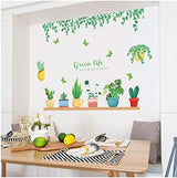Fresh Potted Plants Wall Decal size 50x70 sk7195