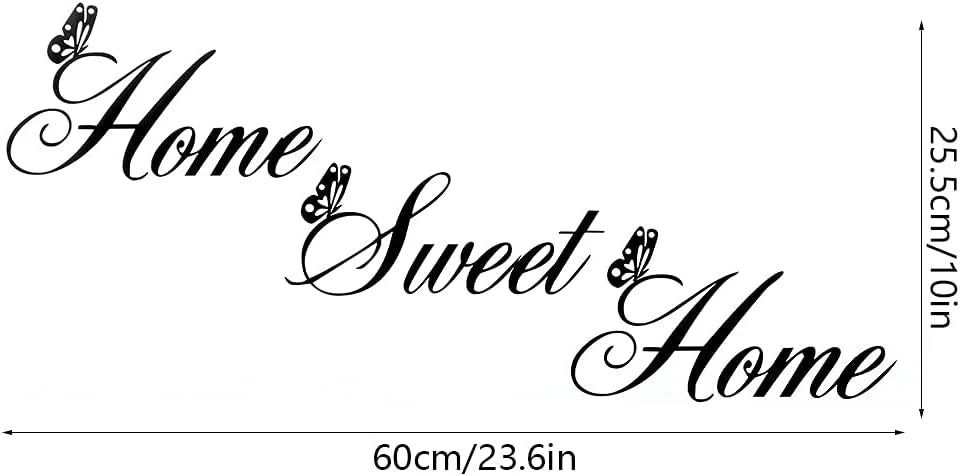 Sweet Home Proverb Wall Sticker Living Room Bedroom Wallpaper Decals Art Decor size 30x60 dzr2026
