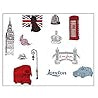 PRAVÃ‚® Bedroom Decor DIY Mural London Bus Train Wall Sticker size 60x90 ay9103