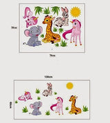 NC5070-10 Cartoon Animals Wall' Wall Sticker
