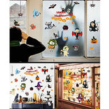 DERU Adesivi per finestre di Halloween Adesivi Rimovibili da Parete, per Decalcomanie della Finestra della Parete del Salone del Fondo della TV, Camera Famiglia Halloween Party Decoration