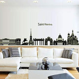 Diy Wall Stickers Landscape Building Living Room Wall Decals Wallpaper size abq9625