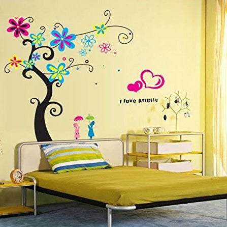 Ascent Decals Colorful Tree Wall Sticker for Kids Room size 60x90 df5105