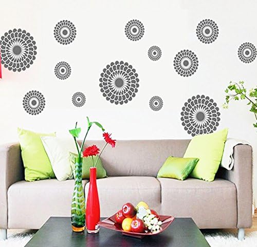 Circle Combination Wall Sticker Sofa Background Abstract Circle Window Glass Decor stickers Ay9038