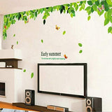 Large removable wall stickers Spring life green leaves art decal PVC environmental Home decoration Living room Sitting room Sofa TV background size 60x90 am081