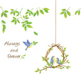 Decals Design 'Always and Forever Birds Nest and Leaves' Wall Sticker DM570012