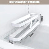 2 Tier Automatic Rolling Egg Holder for Refrigerator, Fridge Egg Dispenser Tray & Kitchen Egg Storage Rack