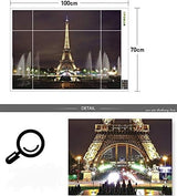 l Huaduo Modern Removable Wall Stickers 3D Window View Large Eiffel Tower Sydney Greek Night City For Living Room Bedroom Home Decoration size 50x70 ay8014axl