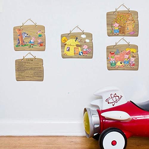 Wall Sticker The Three Little Pigs Children's Home Decor Living Room Bedroom Door Girls Kids Rooms DIY Wall Decals size 60x90 sk9261