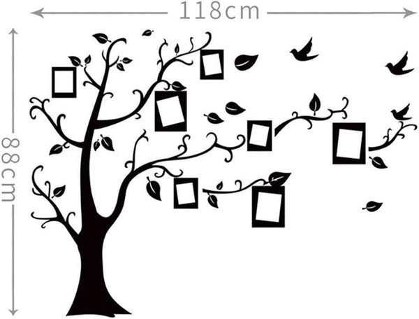 WJNY Picture Frame Set,Frame Black Tree Wall Stickers, 7-Pack Picture Frame Collage Picture Frame Wall Gallery Kit For Wall And Home, 6 Colors (Color : Style C)