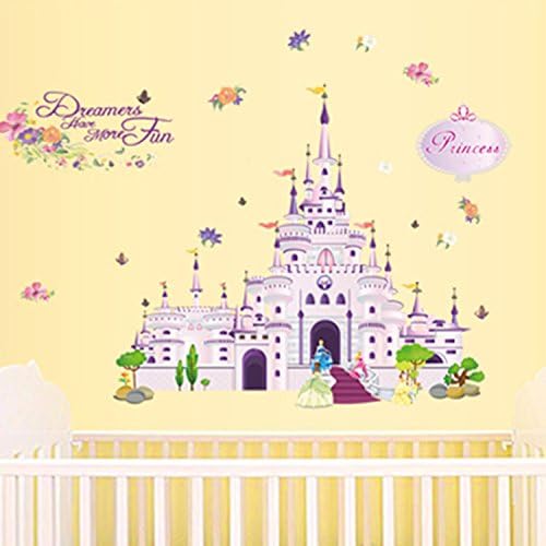 Princess Fantasy Castle Removable Wall Stickers Decals Kids Nursery Decor Art Mural
