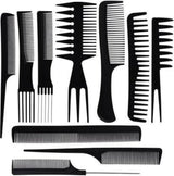(10 Pcs) Multipurpose Salon Hair Styling Hairdressing hairdresser Barber Combs Professional Comb Kit