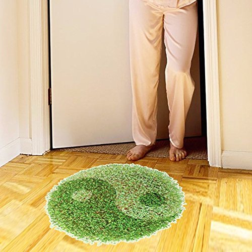 lzzfw Wall Stickers Stereo 3D Green Grass Floor Bathroom Living Room Entrance Personality Creative size 60x60 sk6006