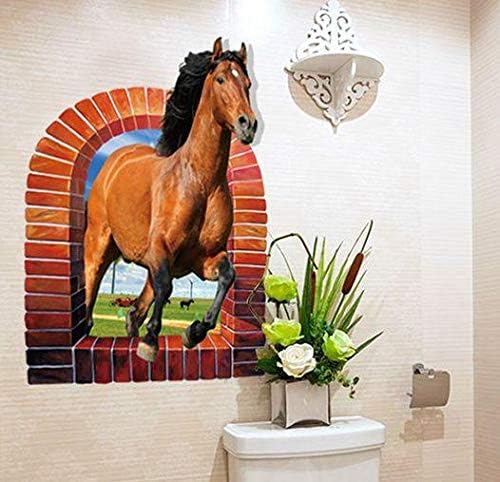 3D Horse animals Background Wall Sticker for Living Room