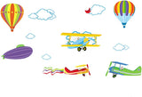 Jm6607 Wall Sticker For Kids Room Home Decoration Wall Decor Air Balloon Plane