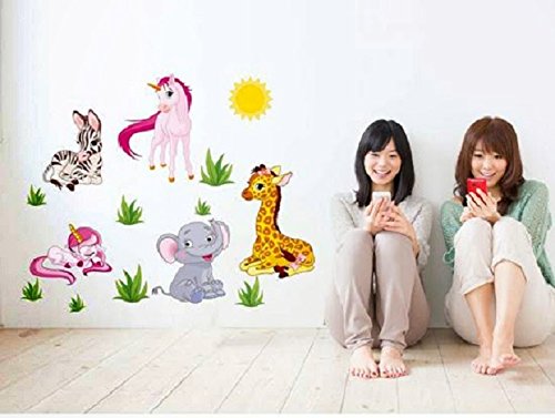 NC5070-10 Cartoon Animals Wall' Wall Sticker