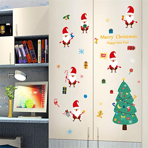 SK9230 Christmas Catoon Wall Sticker Removable for Christmas Party Room Decoration