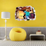 Kibi Minecraft Wall Sticker for Kids Wall Decal Minecraft 3D Wall Sticker Minecraft Wall Sticker size 50x70cm  aw6026